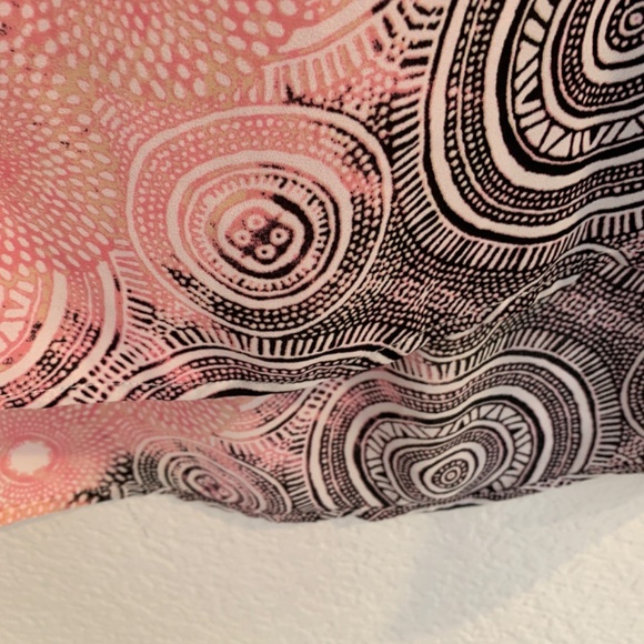 Rafaella Chiffon Hi Lo Blouse 2X Semi Sheer Geometric Print Multicolor - Picture 10 of 12